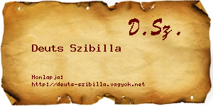 Deuts Szibilla névjegykártya